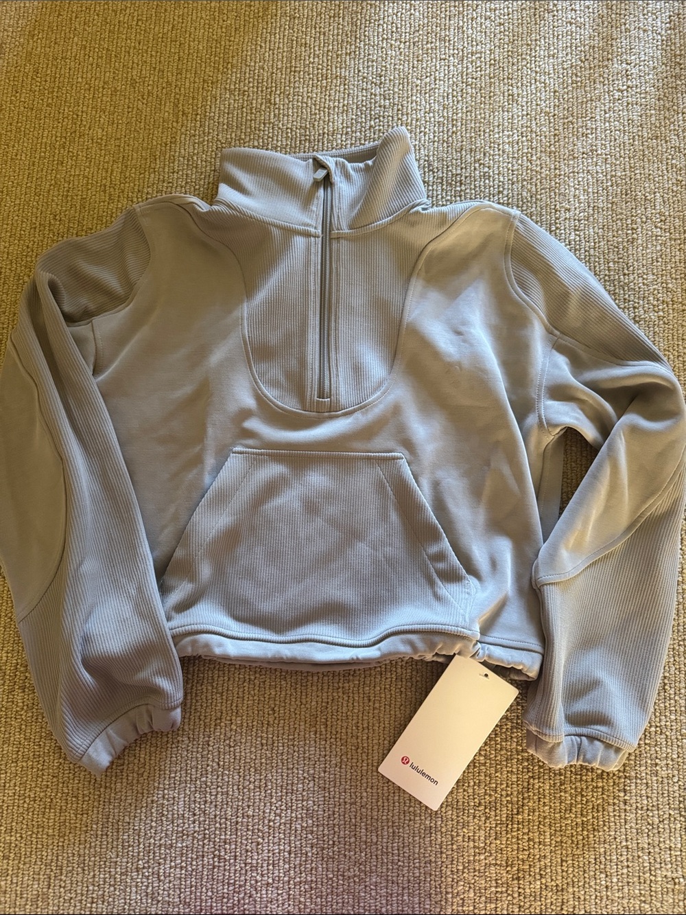 lululemon brushed softstreme ribbed half zip